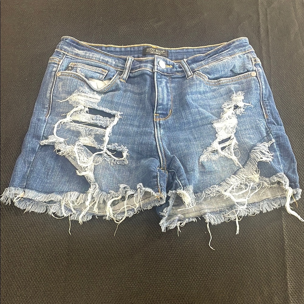 Distressed Denim Shorts
